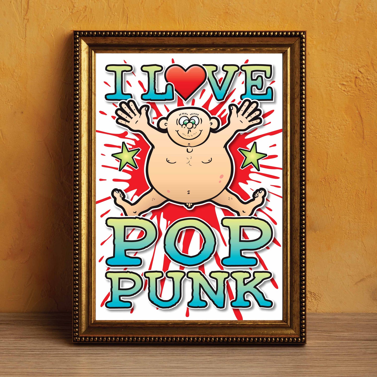 Pop Punk Art Print / Love Music Poster / Wall Décor / Rock Guru