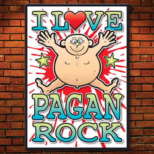 Pagan Rock Art Print / Love Music Poster / Wall Décor / Rock Guru