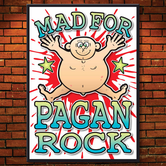 Pagan Rock Art Print / Mad For Music Poster / Wall Décor