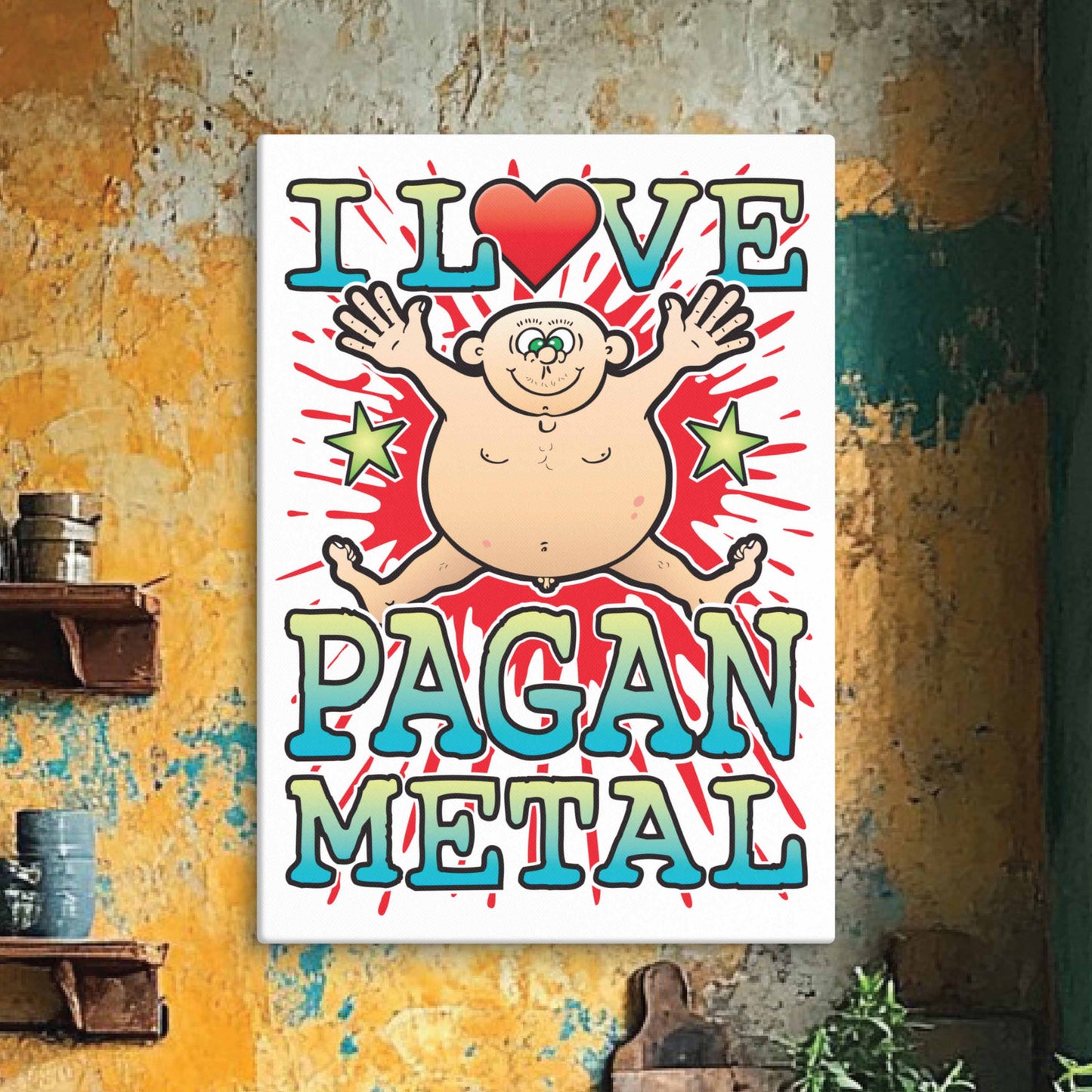 Pagan Metal 51x71cm Canvas Print