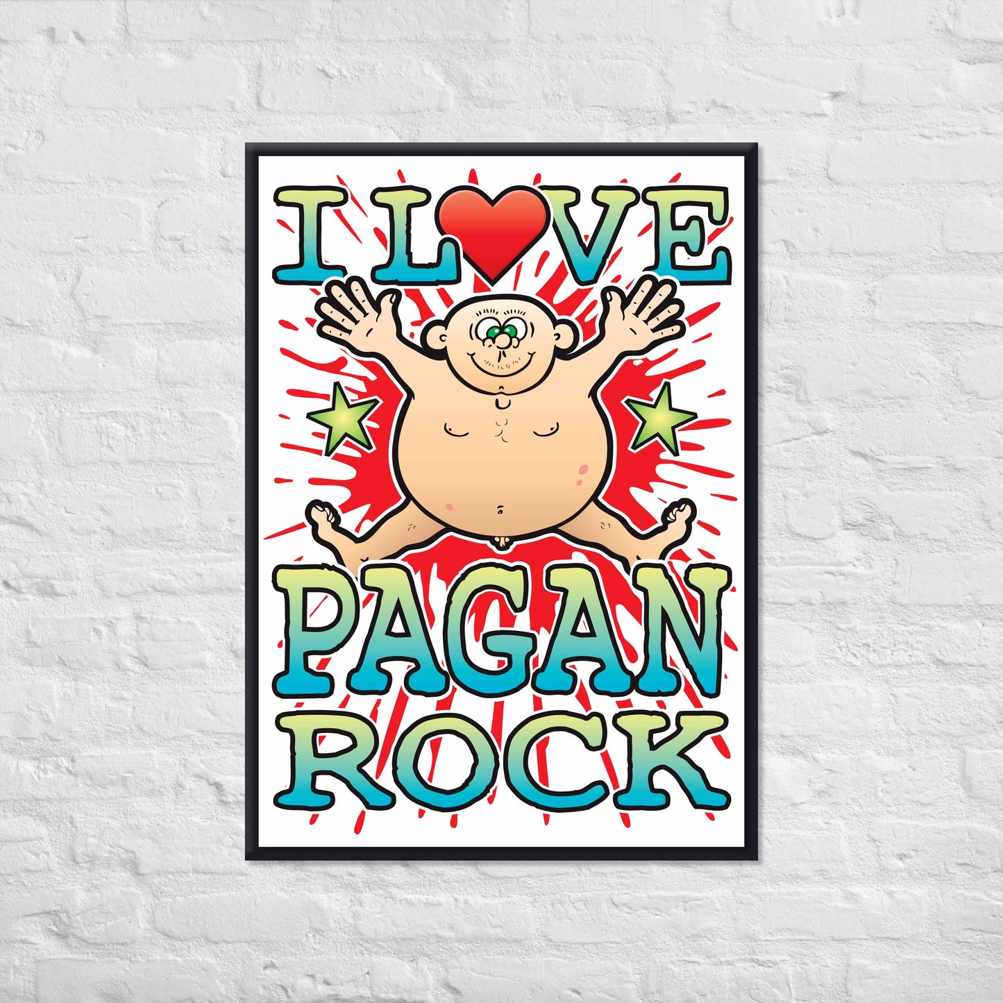 Pagan Rock 50x70cm Wall Art / Love Music Poster