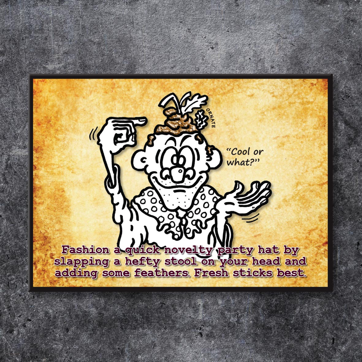 Party Poo Hat Cartoon Art Print