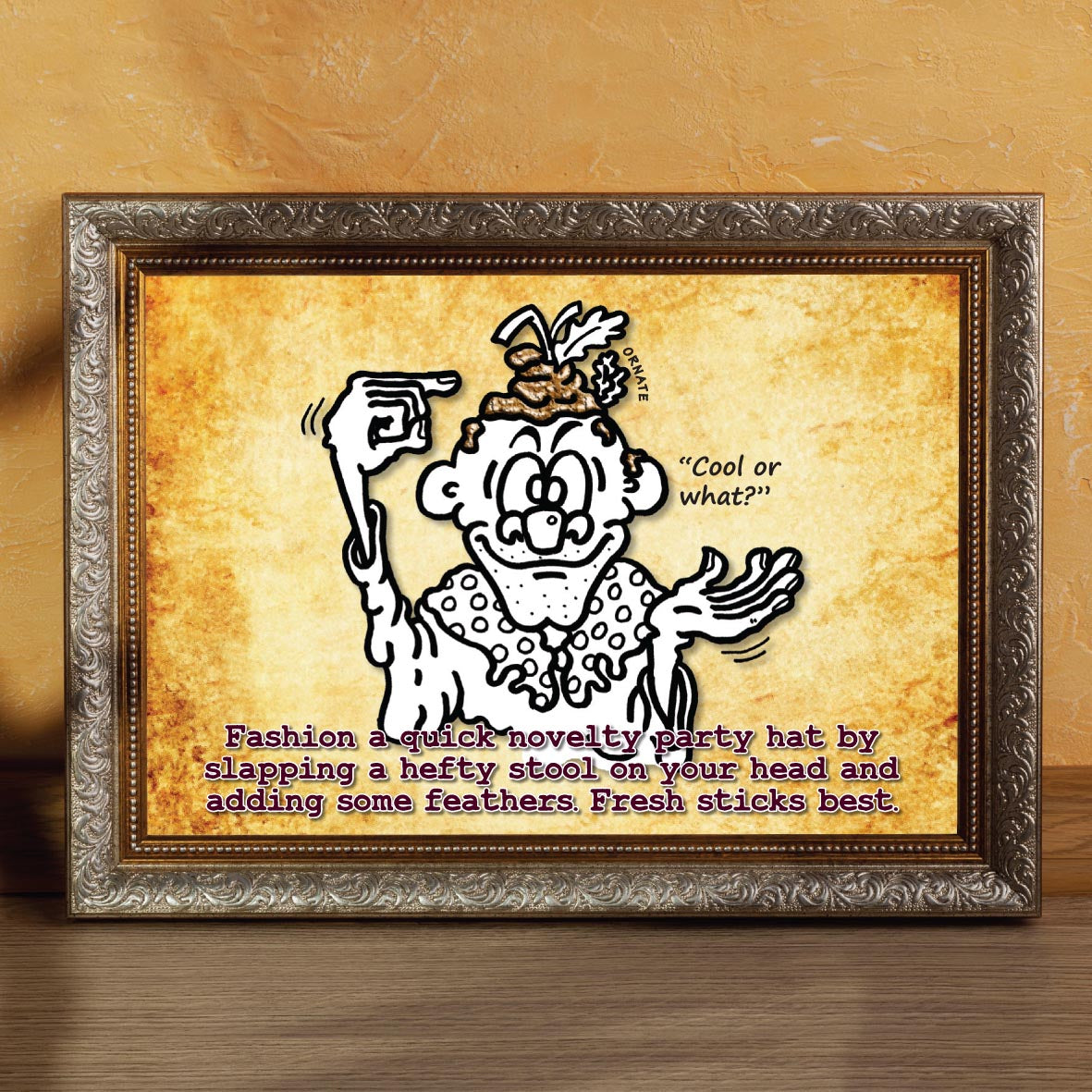 Party Poo Hat Cartoon Art Print