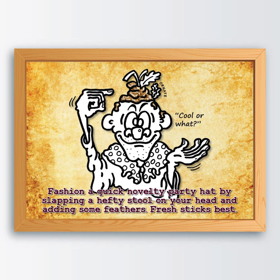 Party Poo Hat Cartoon Art Print