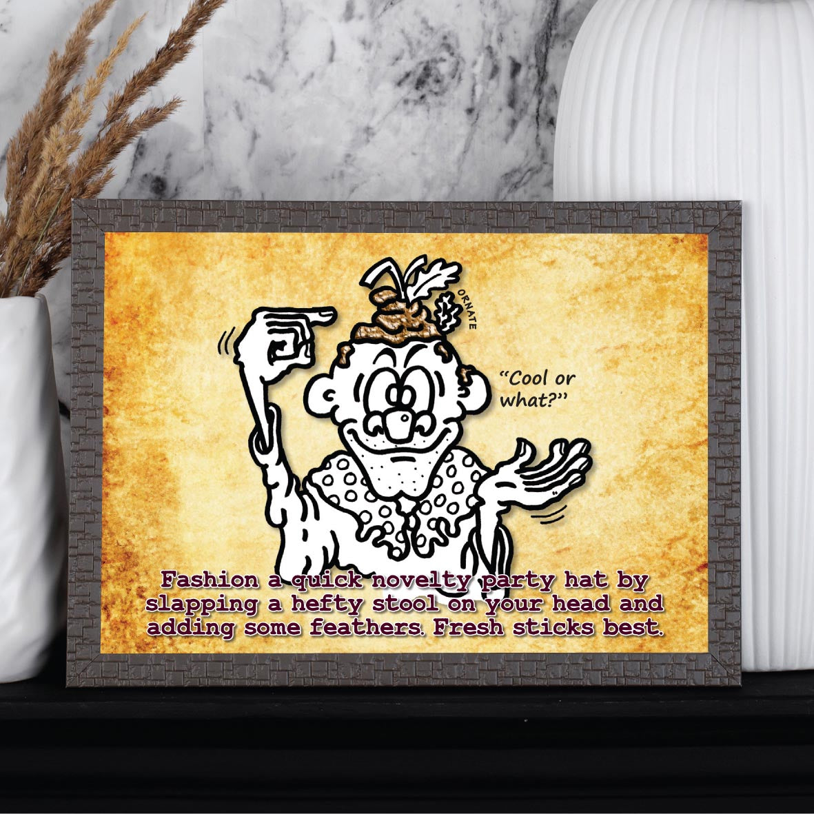 Party Poo Hat Cartoon Art Print