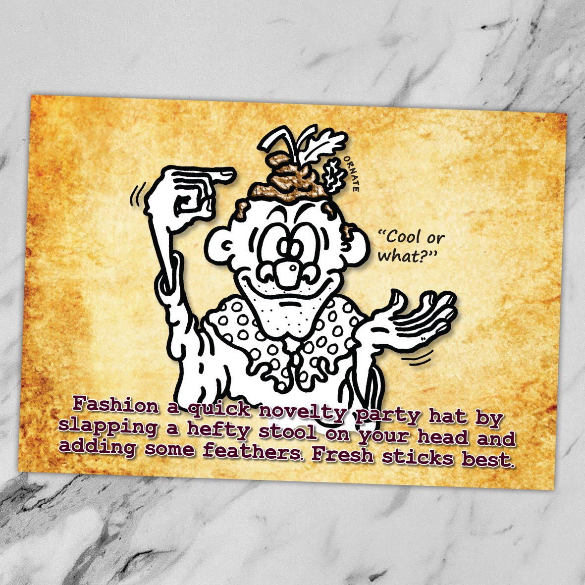 Party Poo Hat Cartoon Art Print