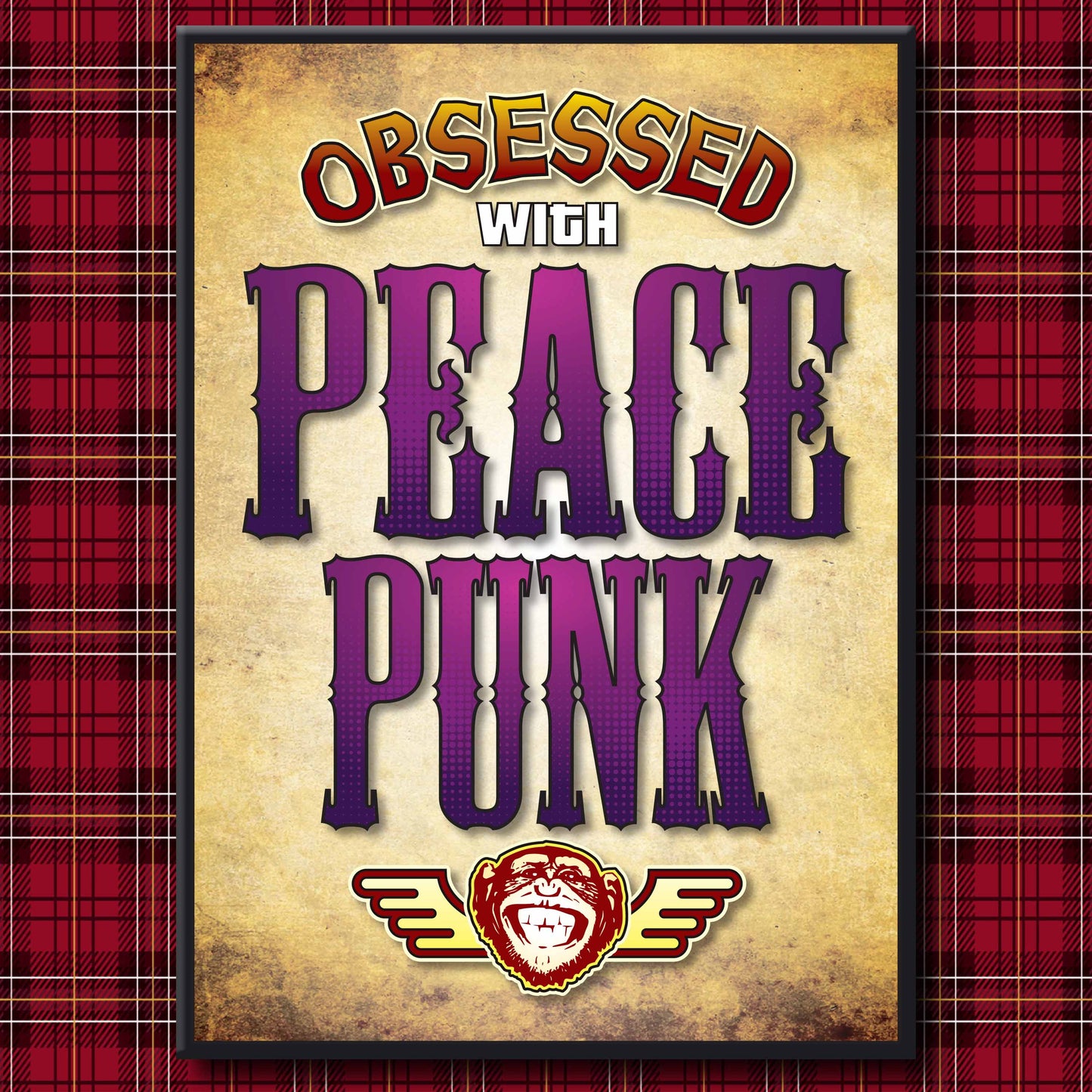Peace Punk - Obsessed Art Poster + Birthday / Greetings Card