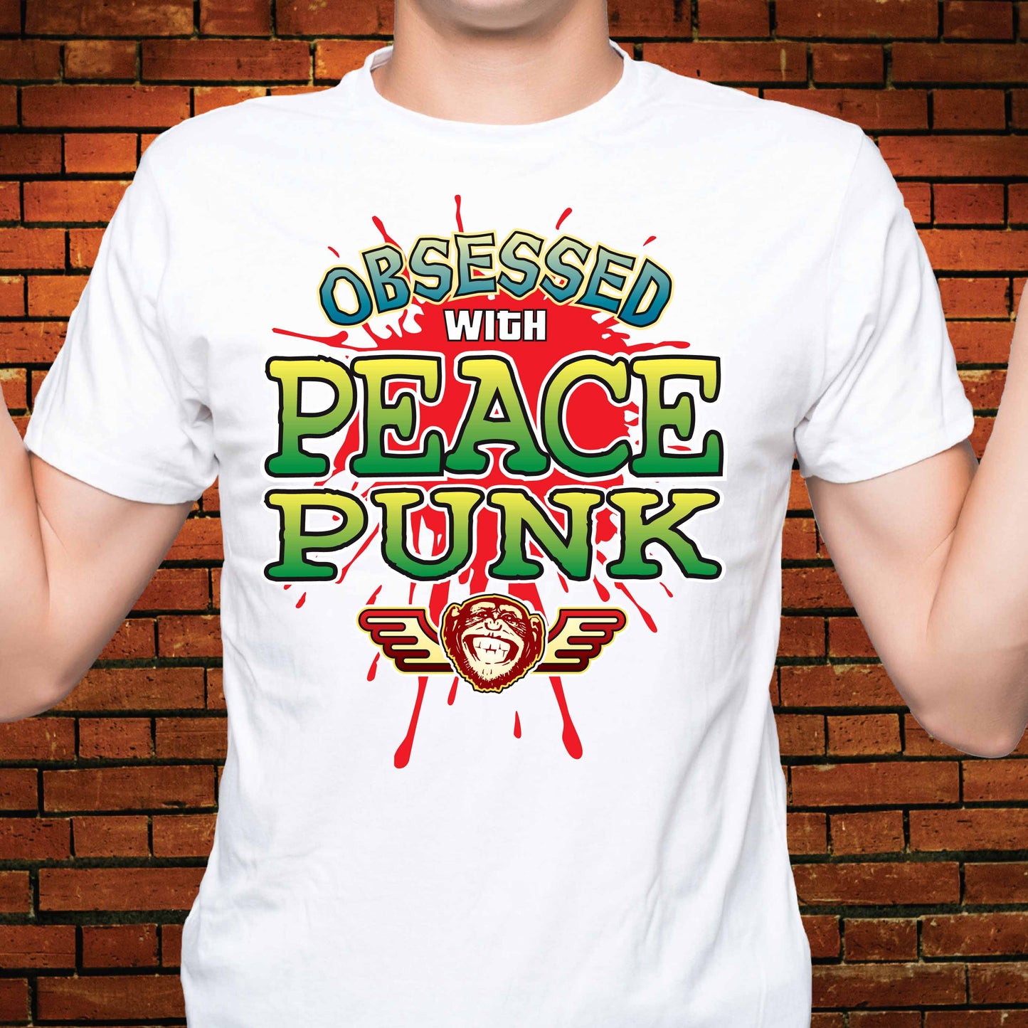 Peace Punk Obsessed Cotton T-Shirt