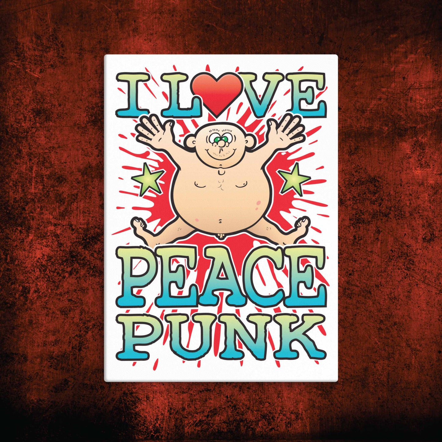Peace Punk Canvas Print 30x40cm