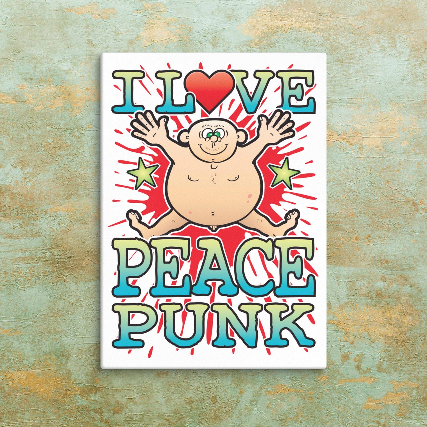 Peace Punk Canvas Print 30x40cm