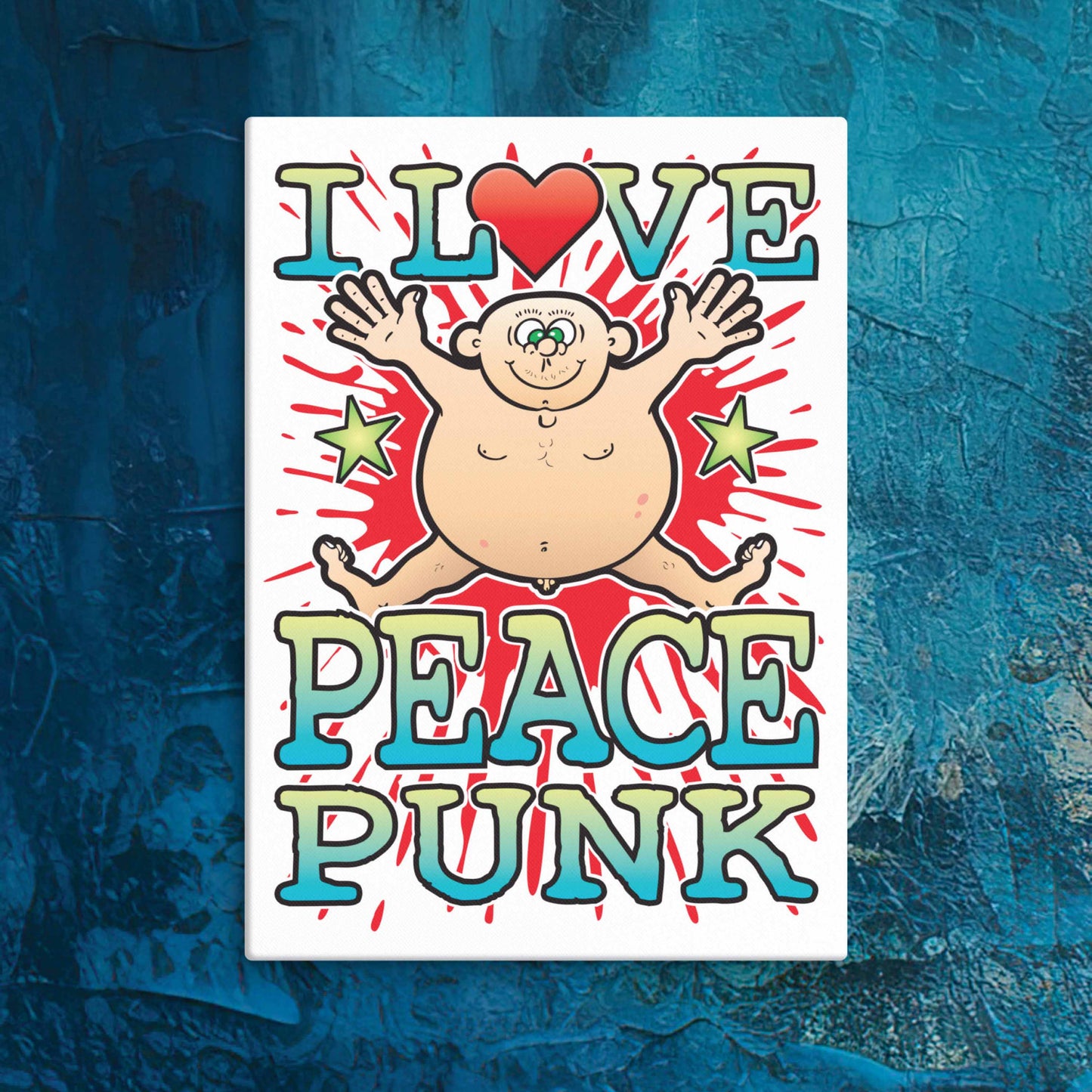 Peace Punk Canvas Print 30x40cm