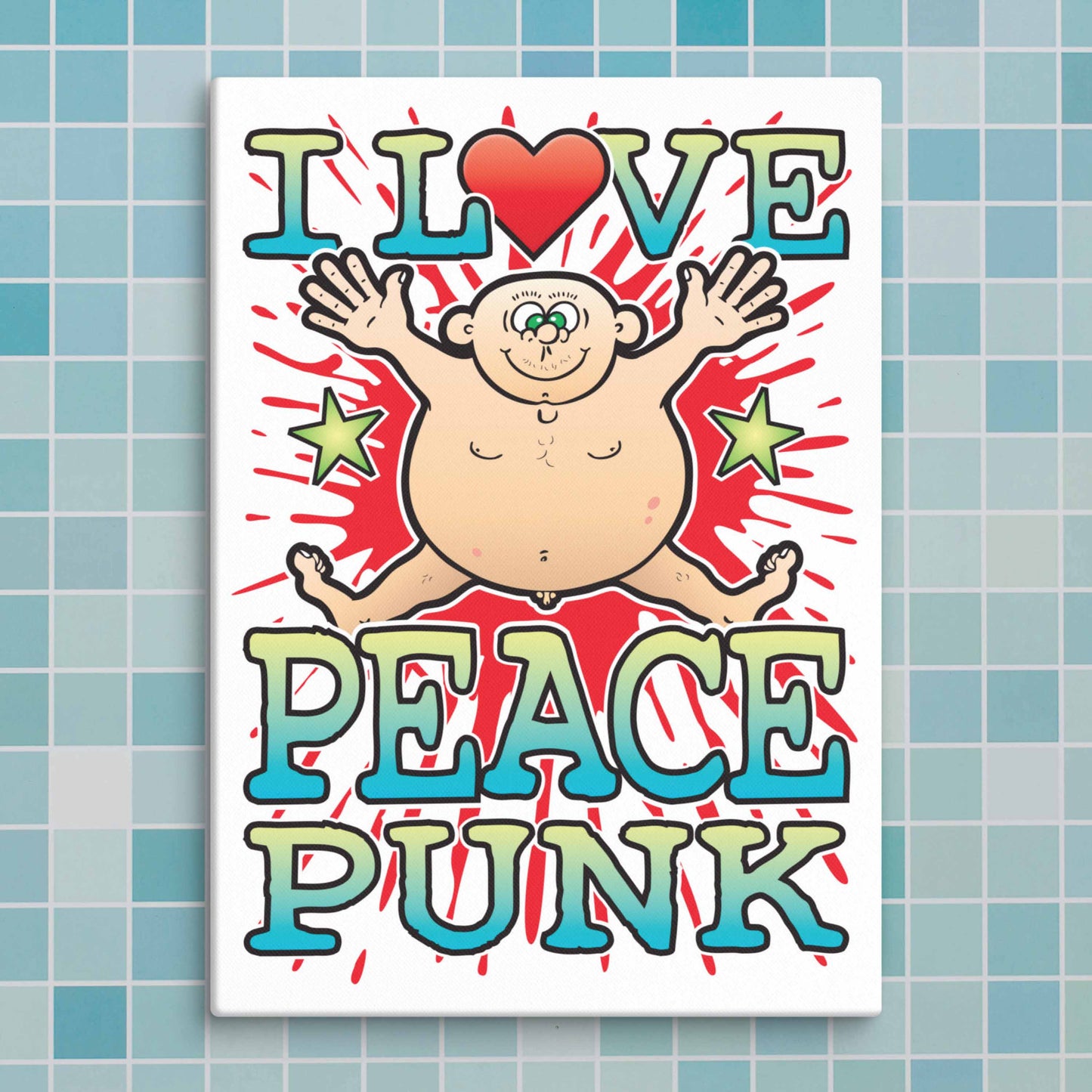 Peace Punk Canvas Print 30x40cm
