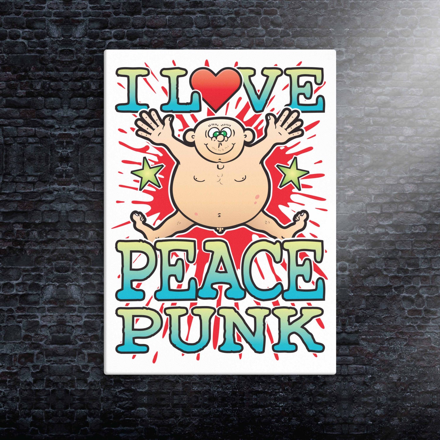 Peace Punk Canvas Print 30x40cm
