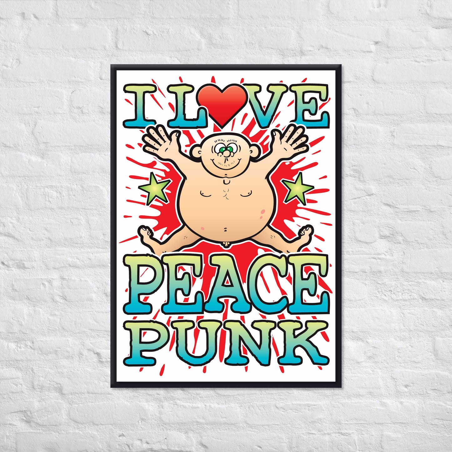 Peace Punk 50x70cm Wall Art / Love Music Poster