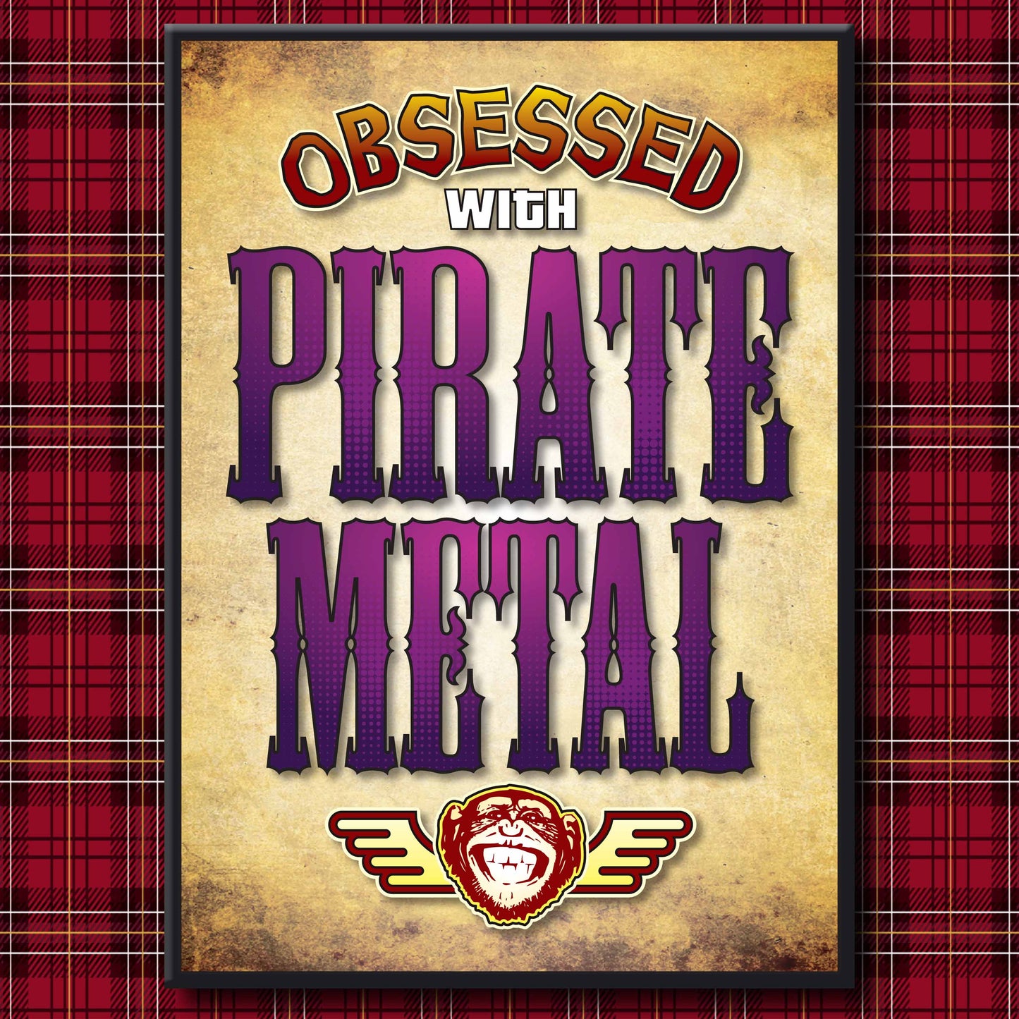 Pirate Metal - Obsessed Art Poster + Birthday / Greetings Card