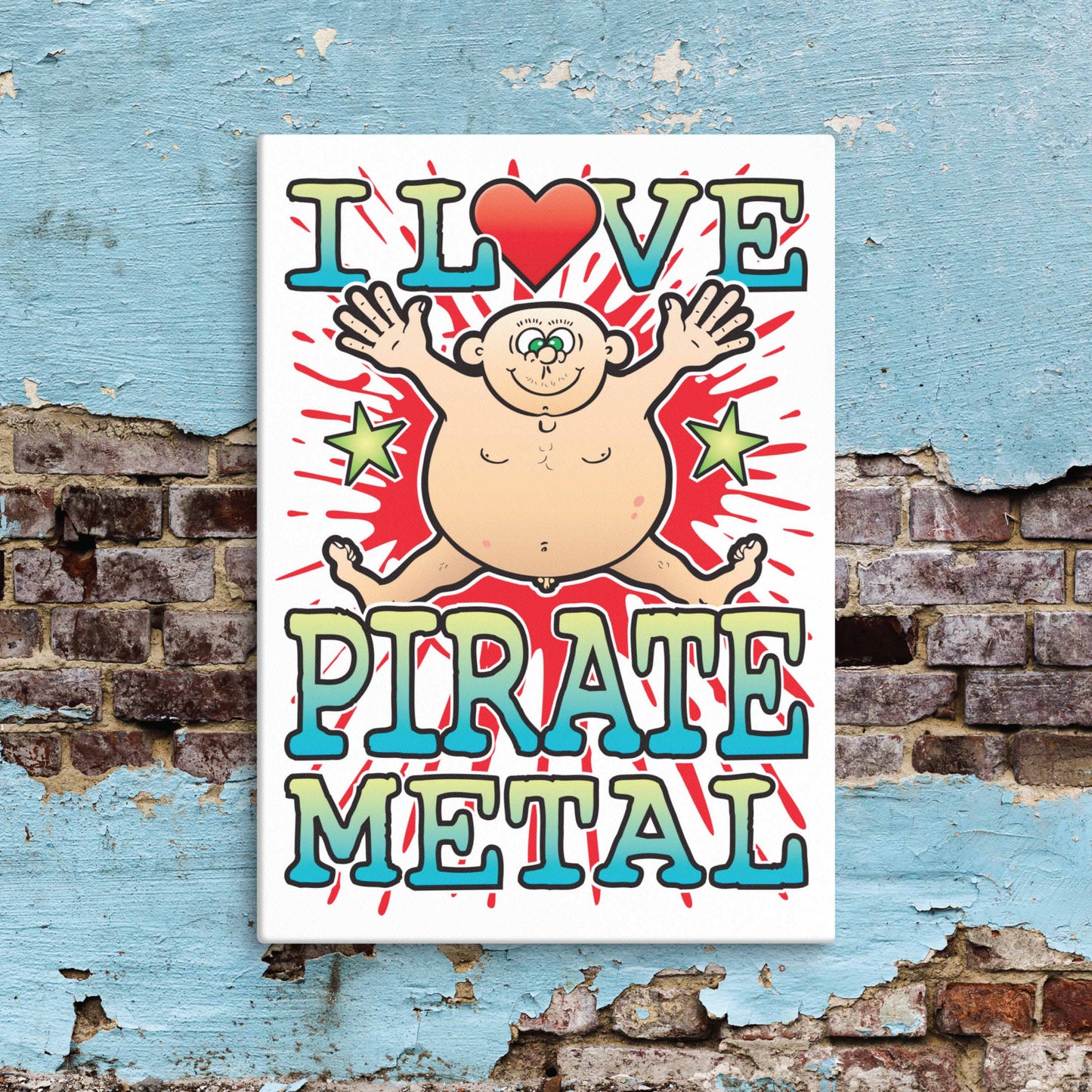 Pirate Metal Canvas Print 30x40cm