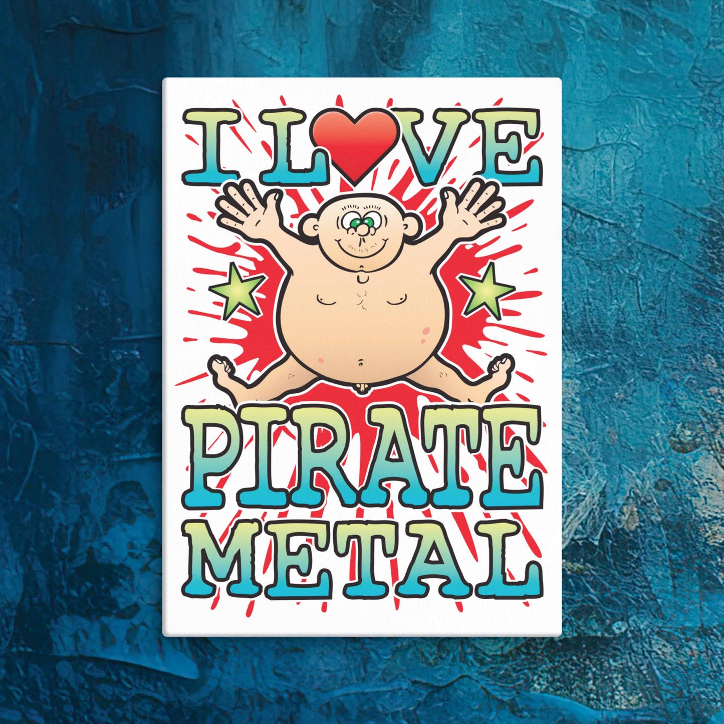 Pirate Metal Canvas Print 30x40cm