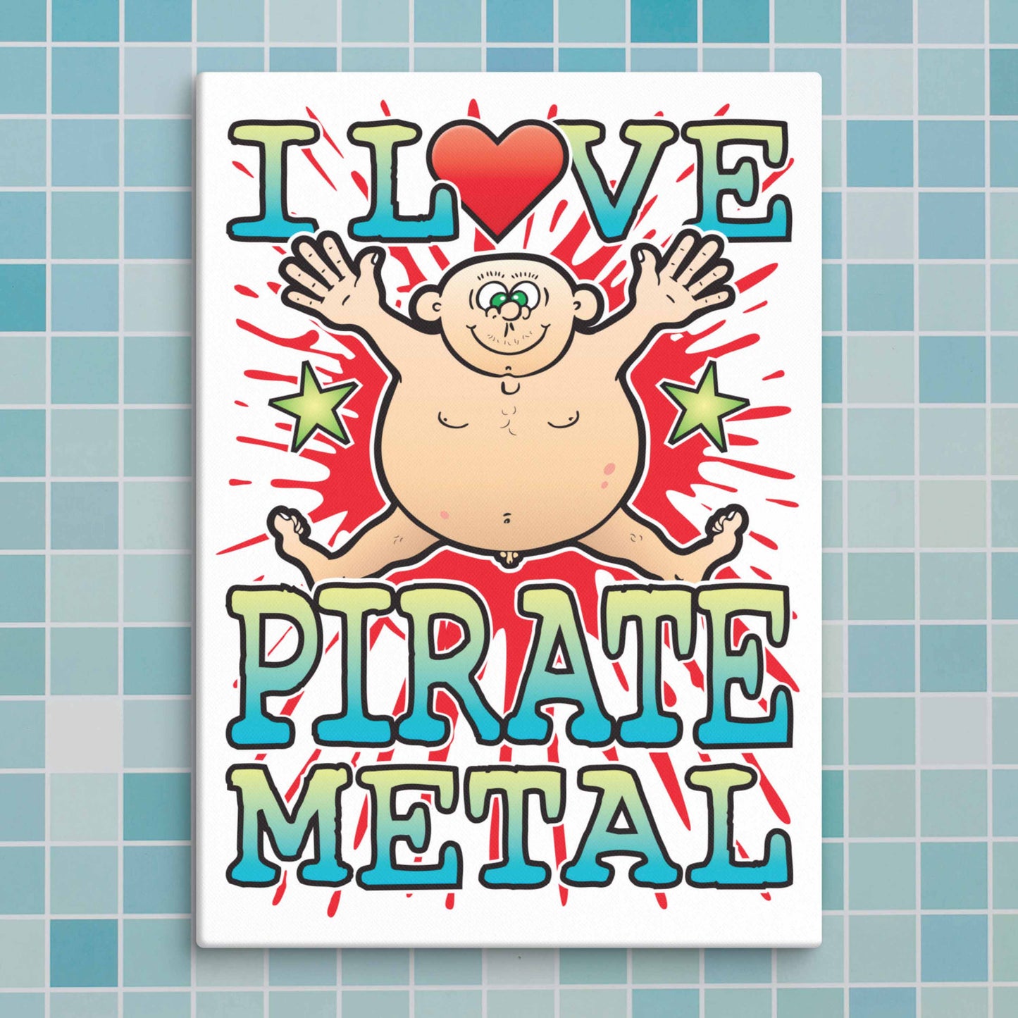 Pirate Metal Canvas Print 30x40cm
