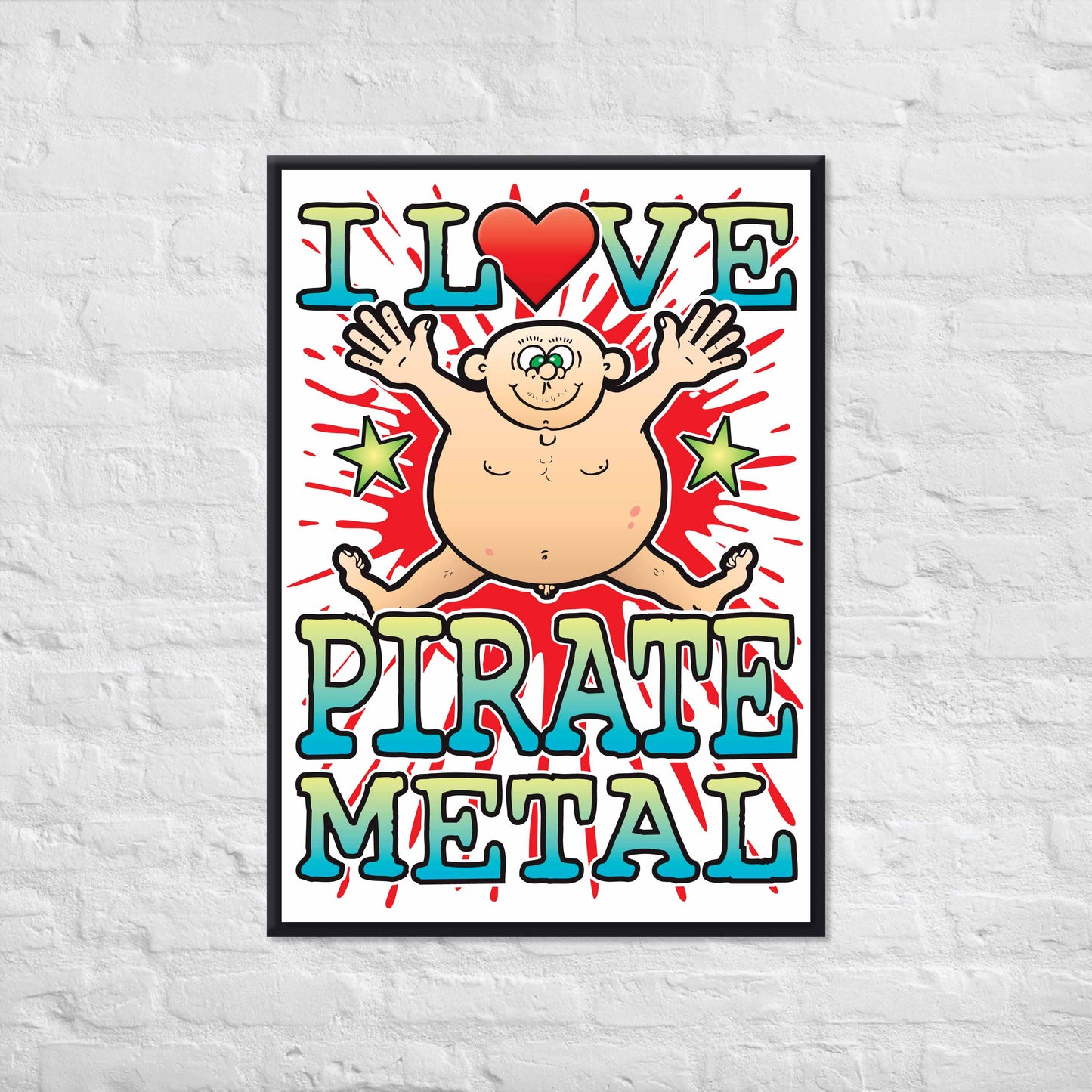 Pirate Metal 50x70cm Wall Art / Love Music Poster