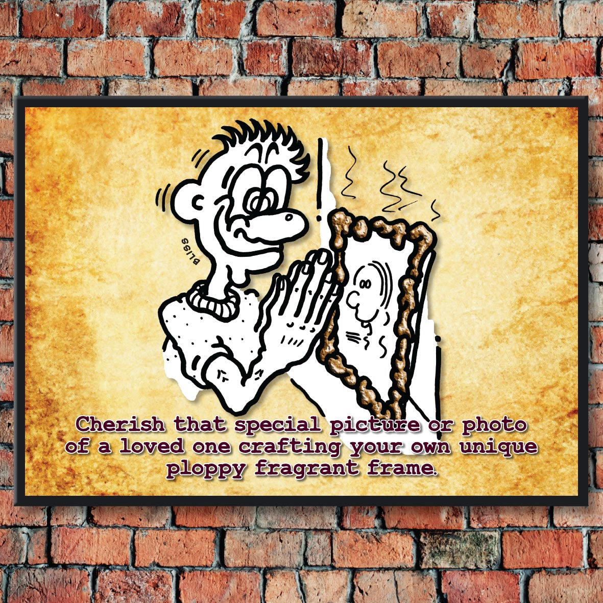 Plop Picture Frame Cartoon Art Print