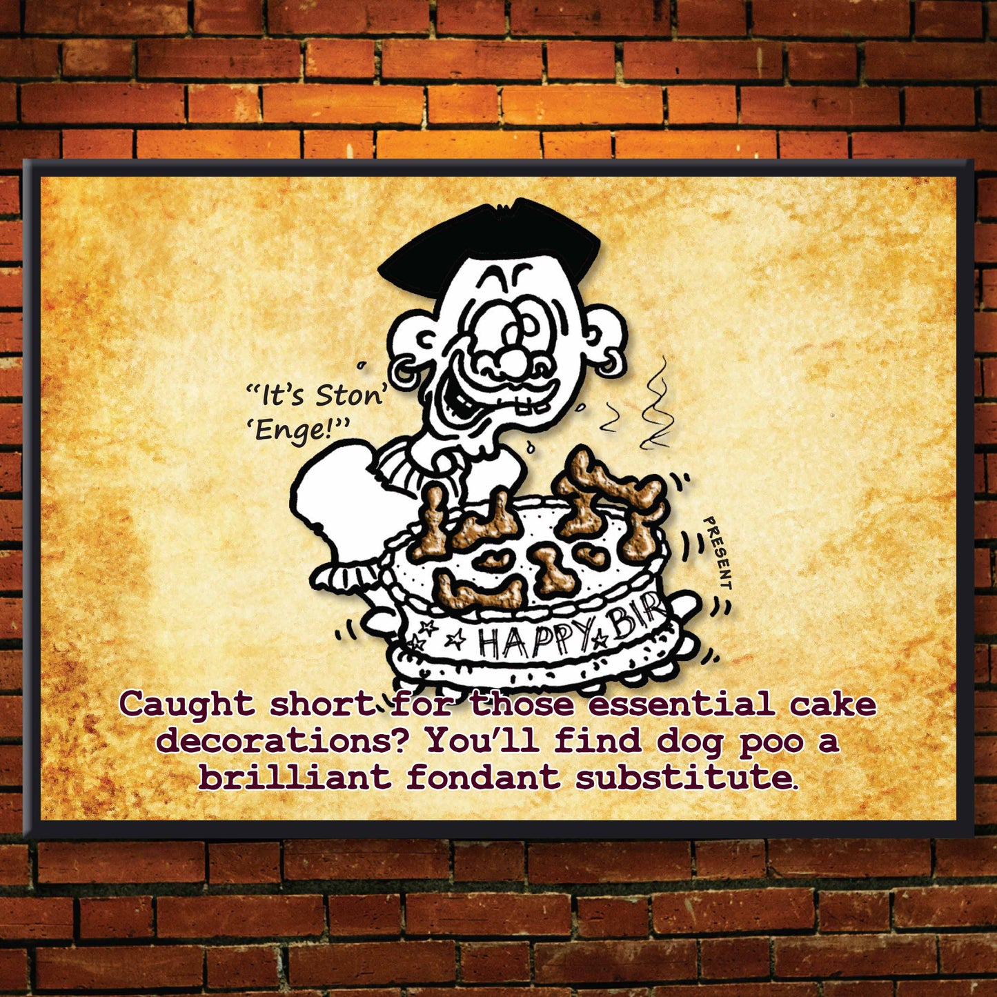 Cake Decoration - Dog Poo Art Print