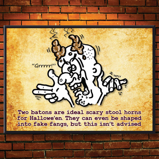 Scary Horns - Dog Poo Art Print