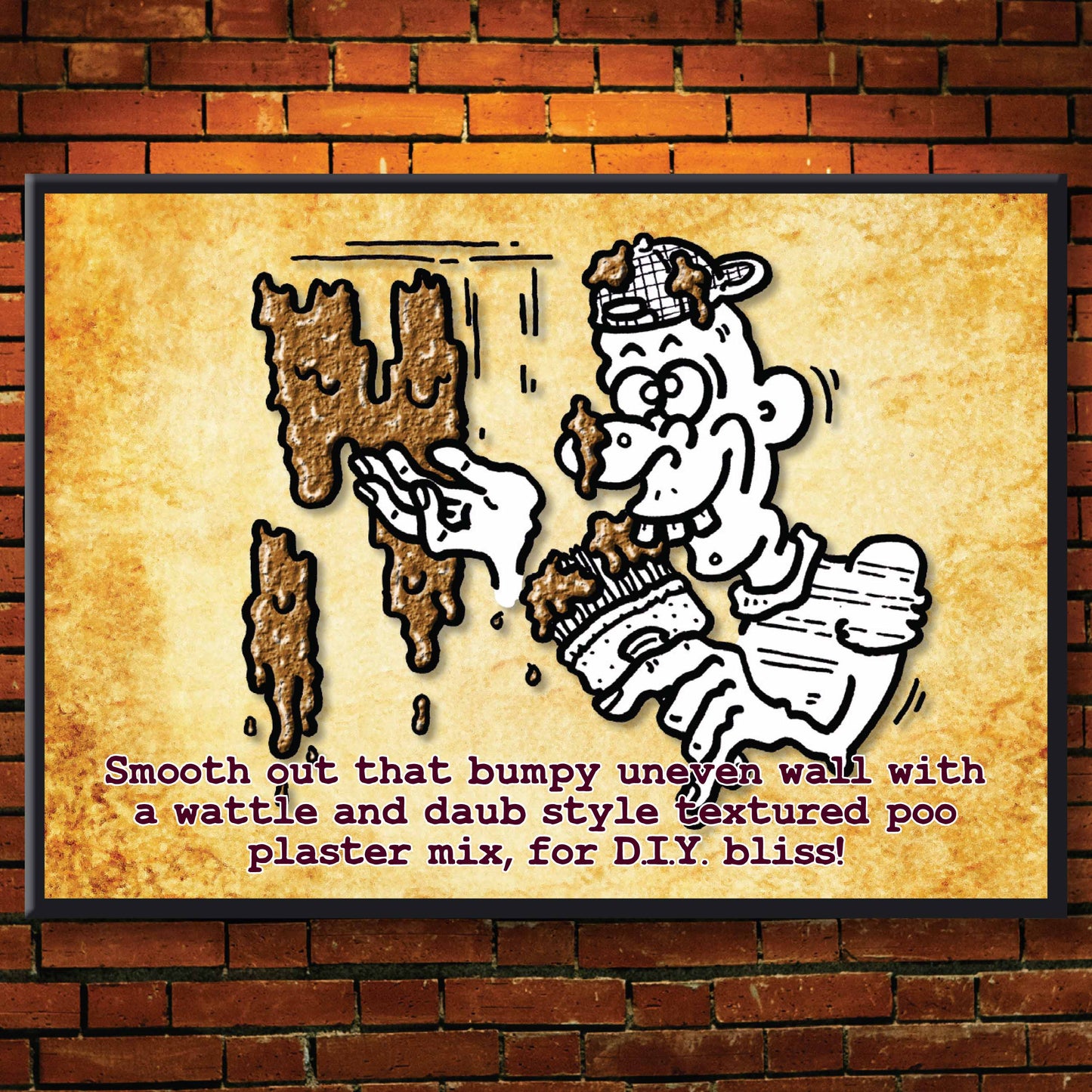 Wattle and Daub - Dog Poo Art Print