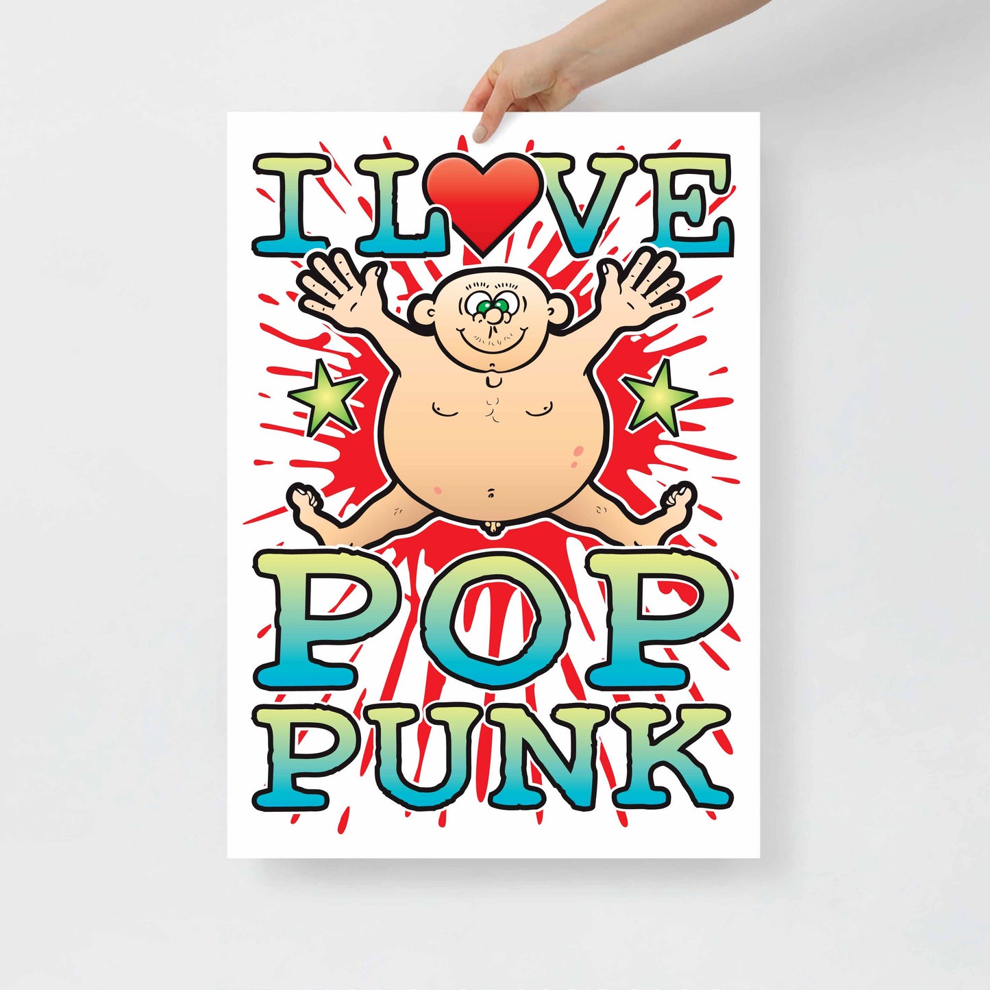 Pop Punk 50x70cm Wall Art / Love Music Poster