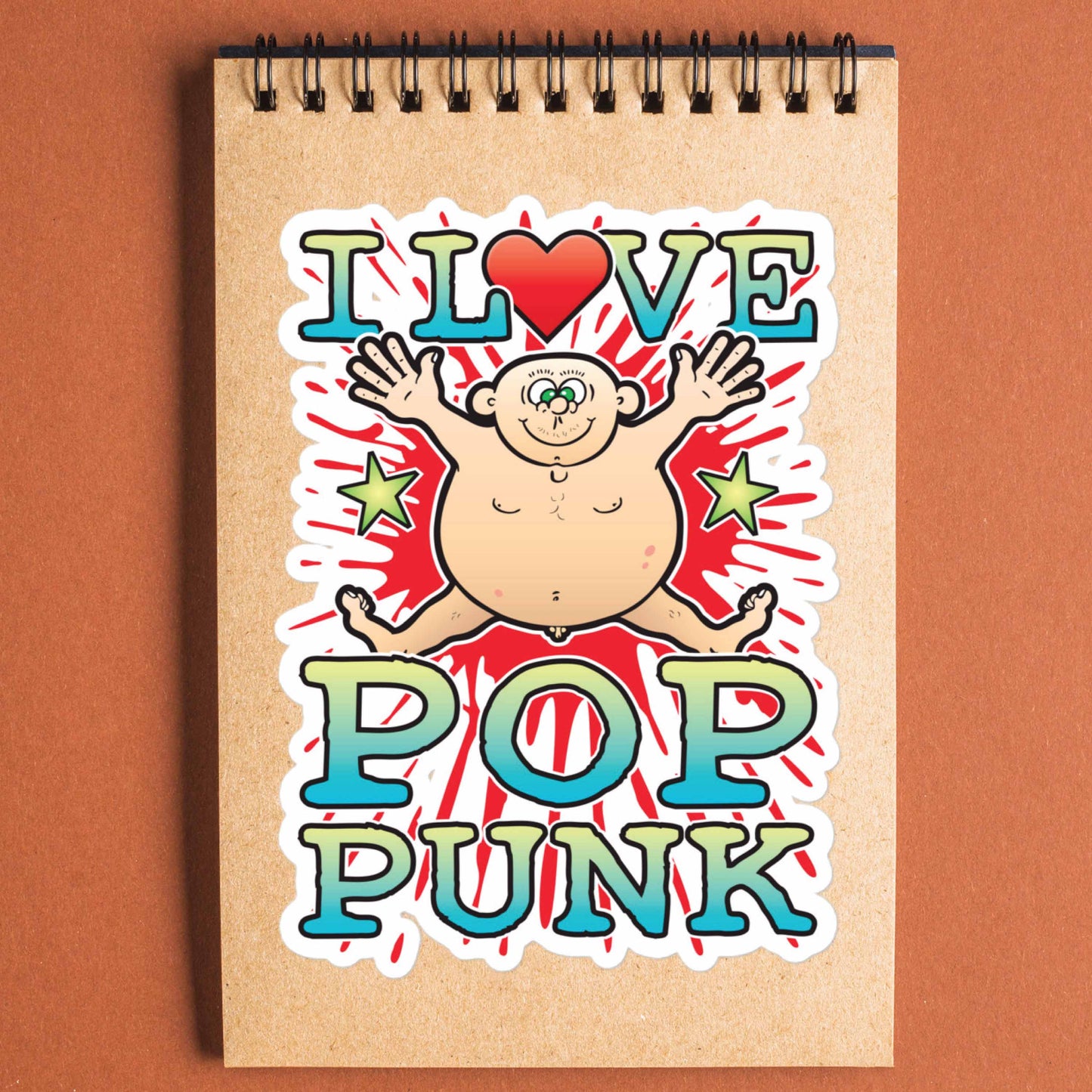 Pop Punk Vinyl Kiss-Cut Sticker / 14 x 10cm