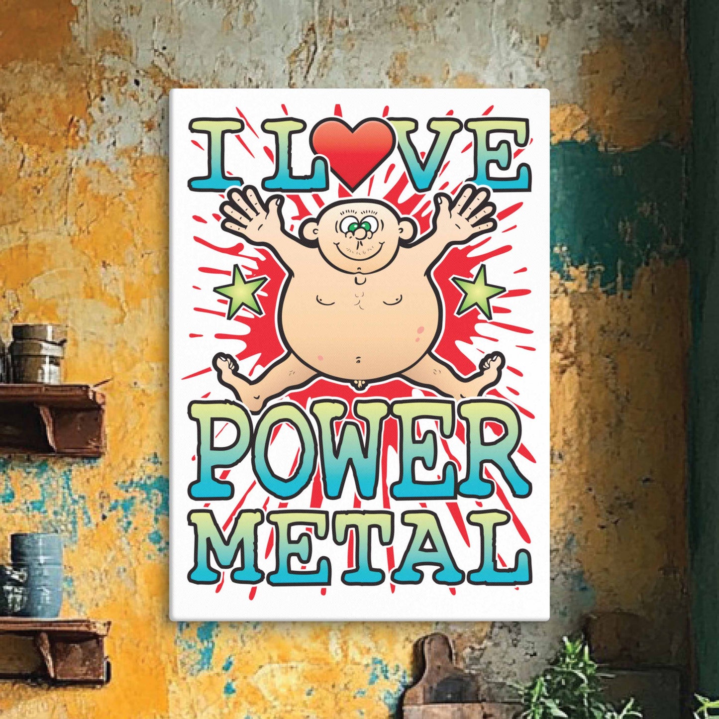 Power Metal 51x71cm Canvas Print