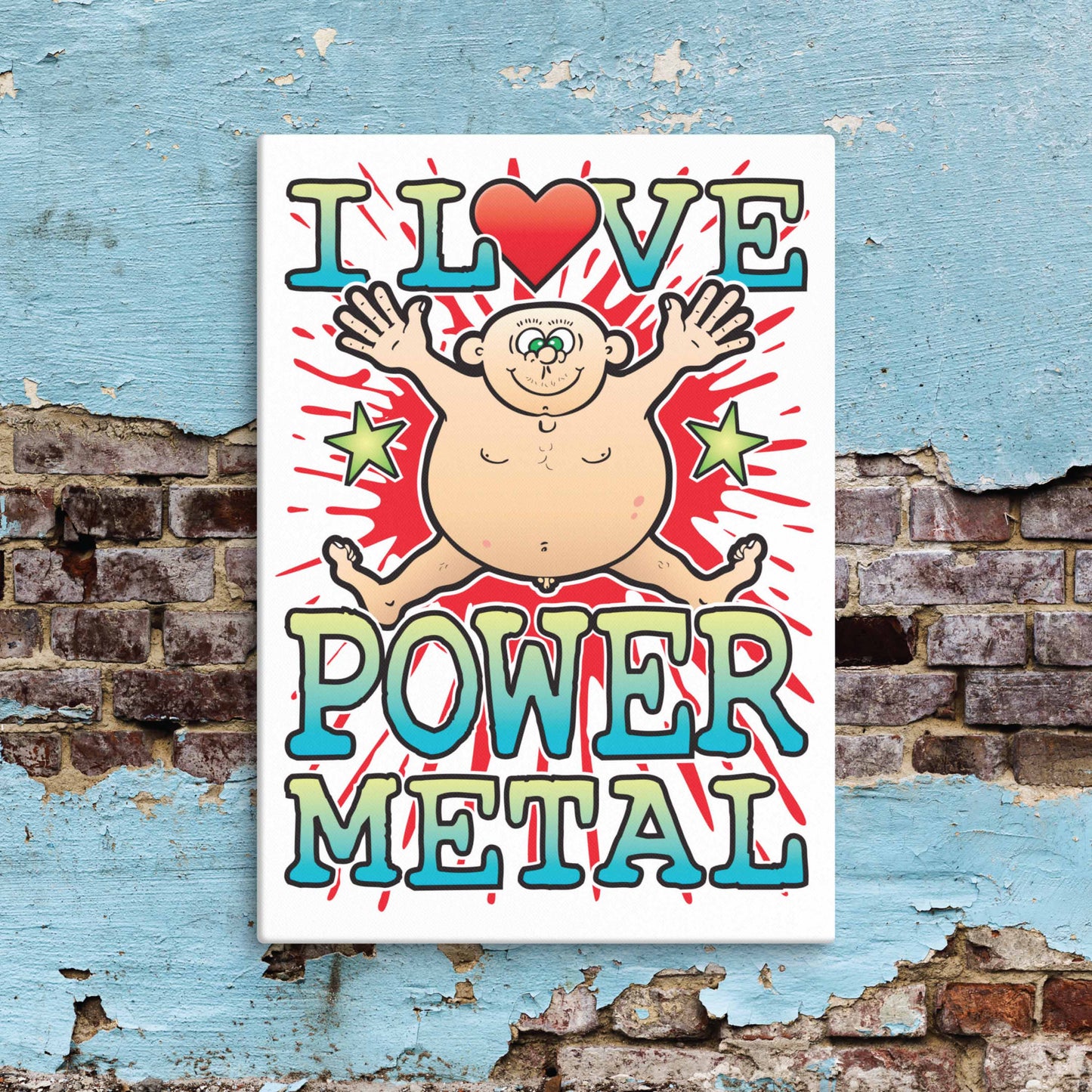 Power Metal Canvas Print 30x40cm