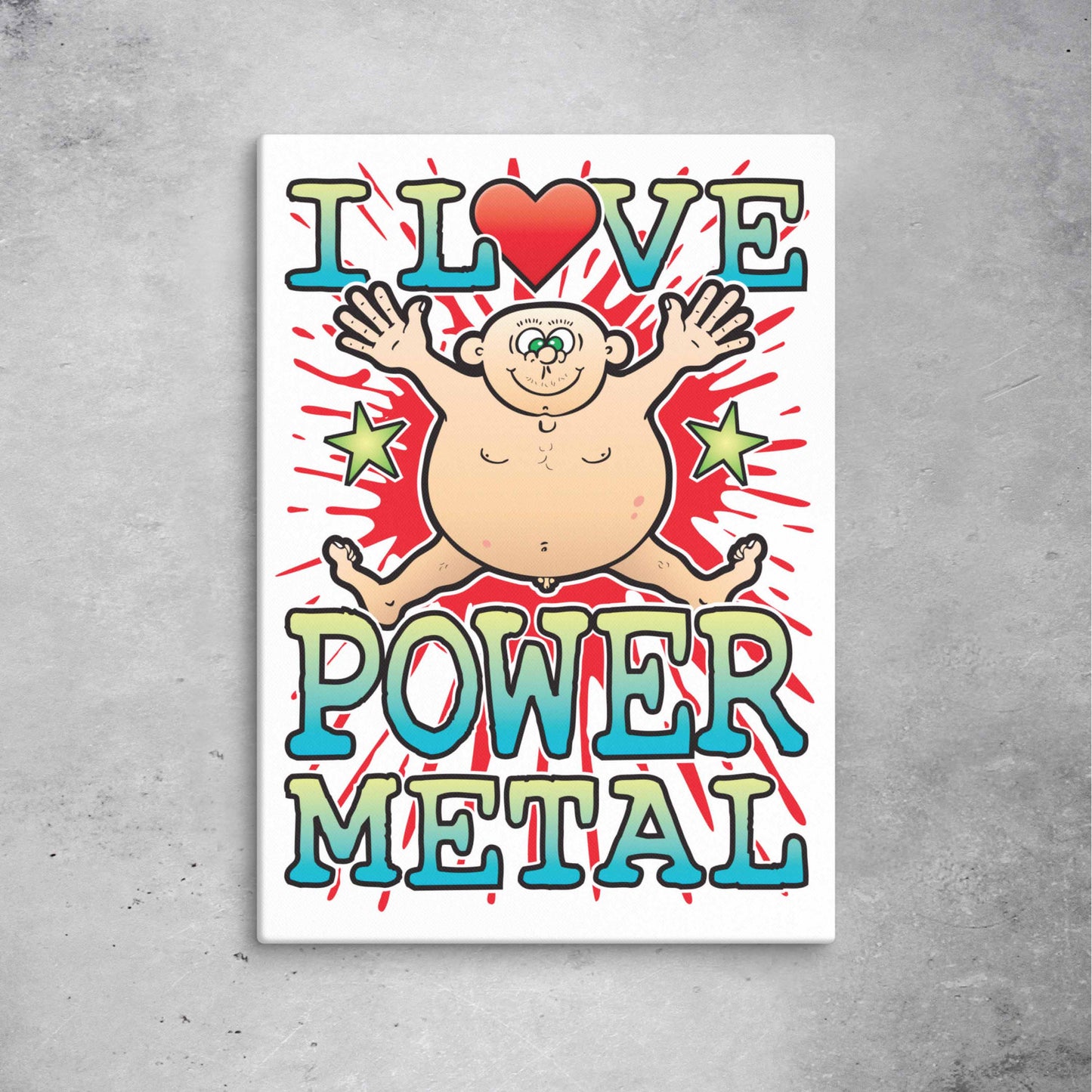 Power Metal 51x71cm Canvas Print