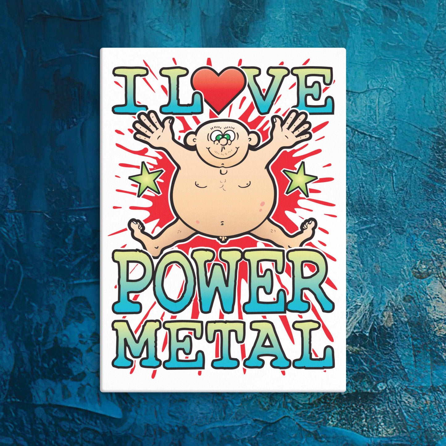Power Metal Canvas Print 30x40cm