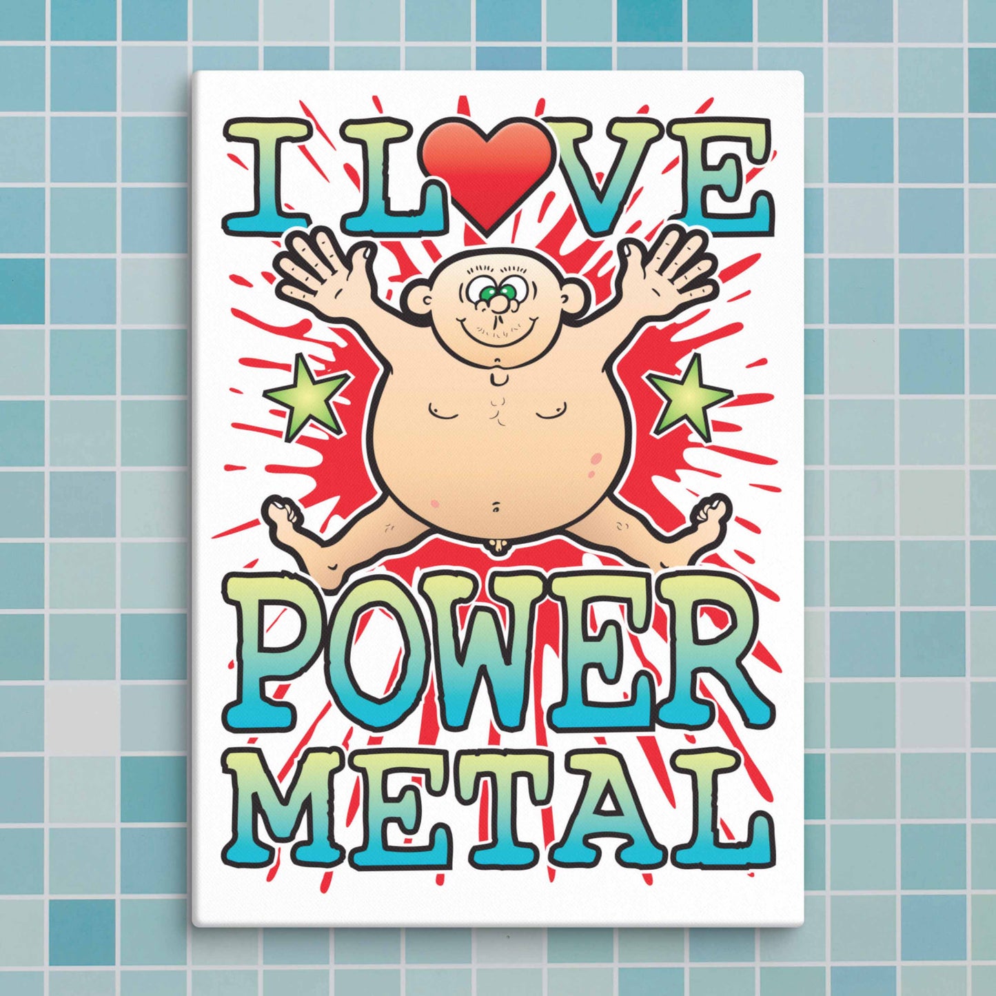 Power Metal Canvas Print 30x40cm