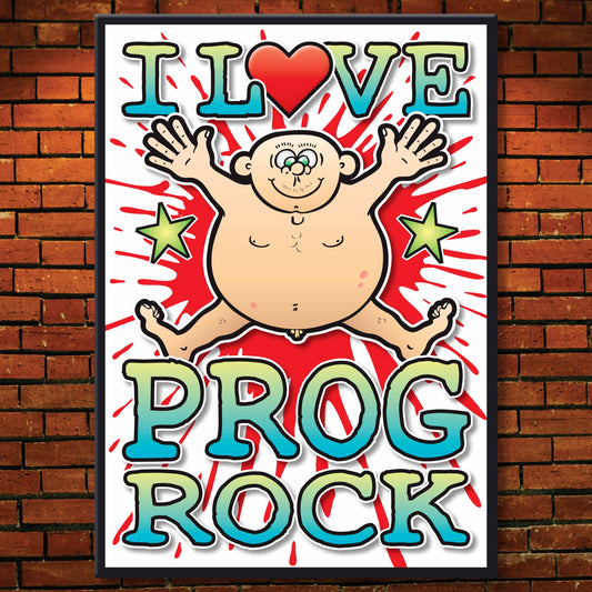 Prog Rock Art Print / Love Music Poster / Wall Décor / Rock Guru