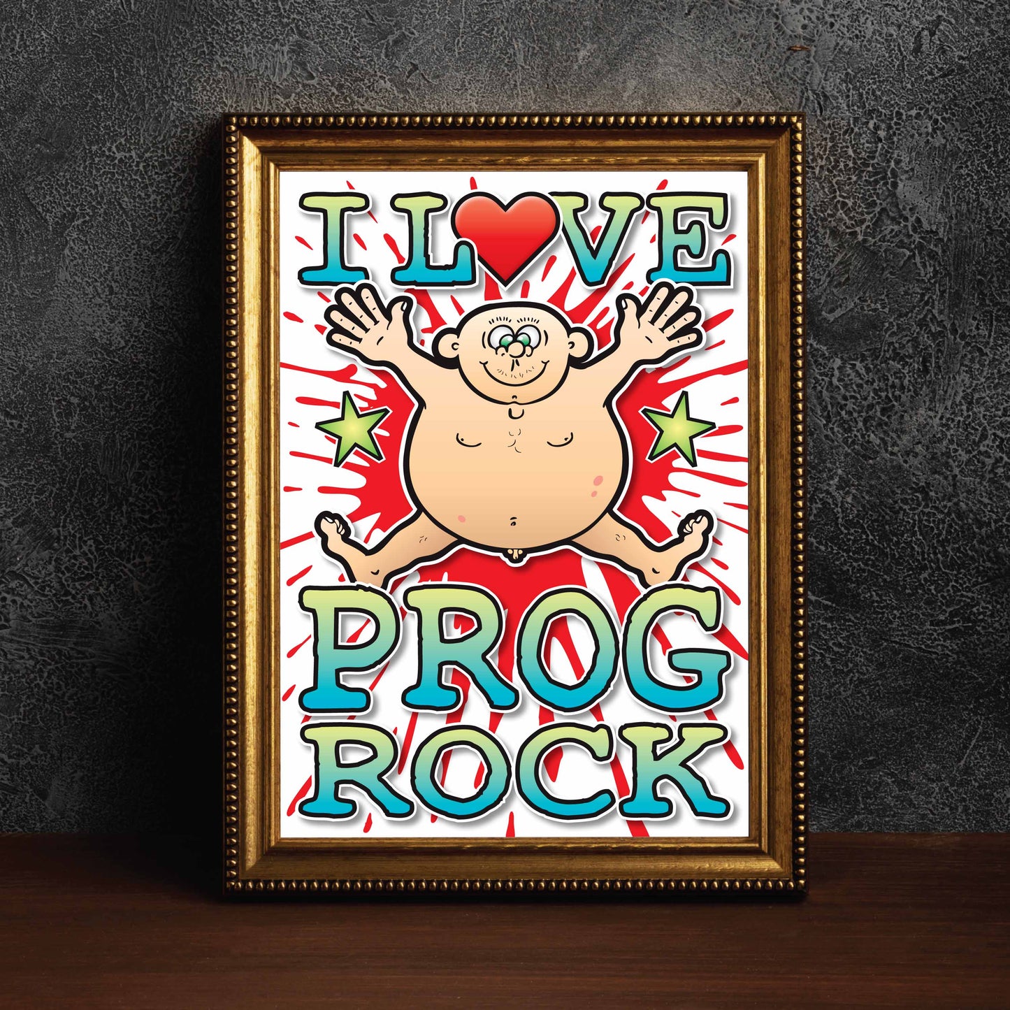 Prog Rock Art Print / Love Music Poster / Wall Décor / Rock Guru