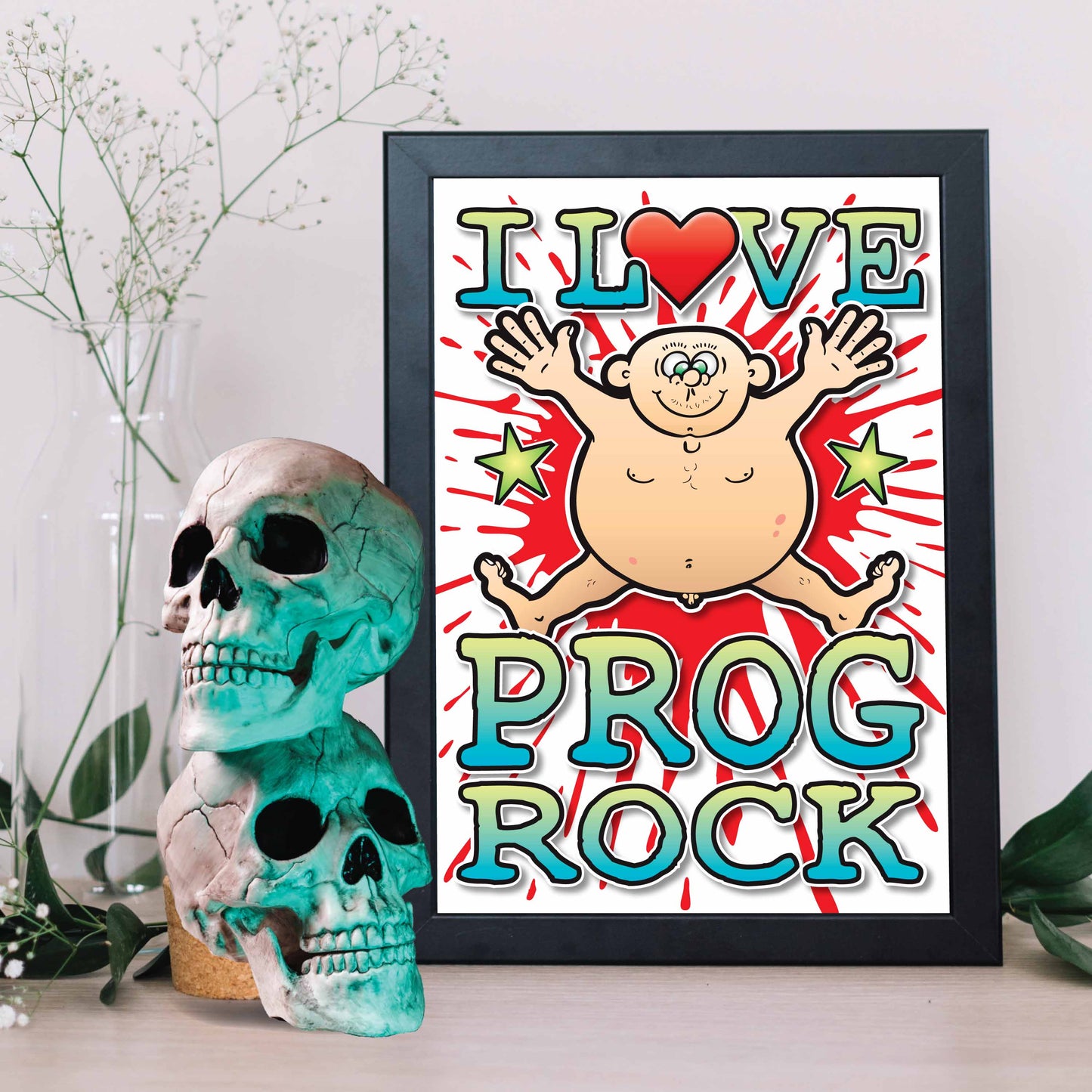 Prog Rock Art Print / Love Music Poster / Wall Décor / Rock Guru