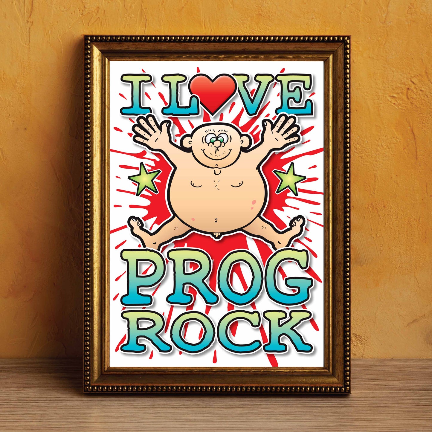 Prog Rock Art Print / Love Music Poster / Wall Décor / Rock Guru