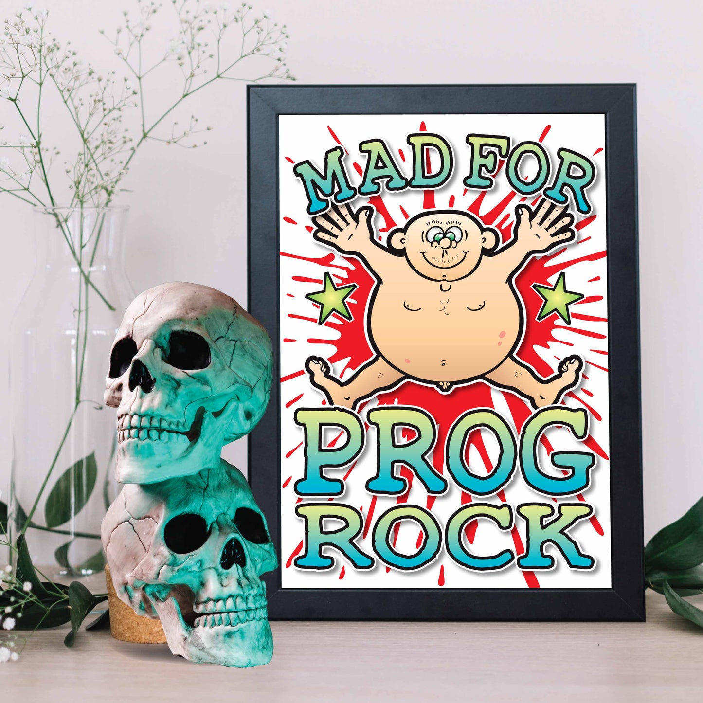 Prog Rock Art Print / Mad For Music Poster / Wall Décor