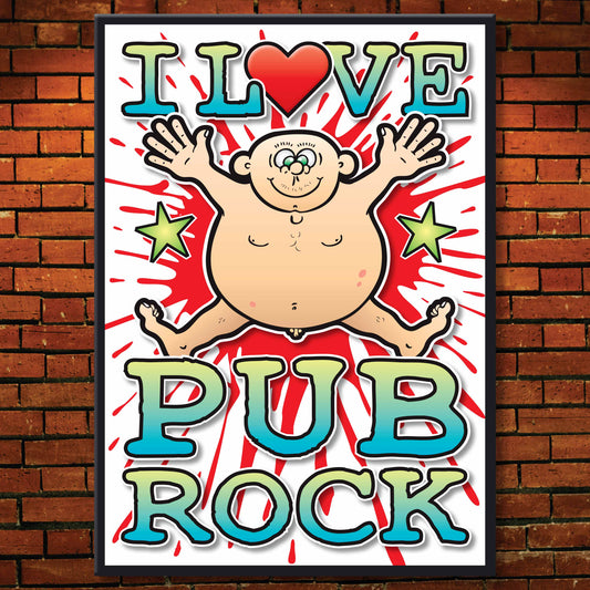 Pub Rock Art Print / Love Music Poster / Wall Décor / Rock Guru