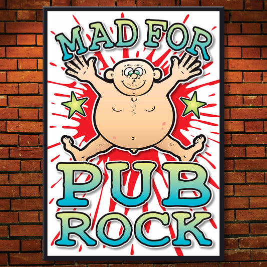 Pub Rock Art Print / Mad For Music Poster / Wall Décor