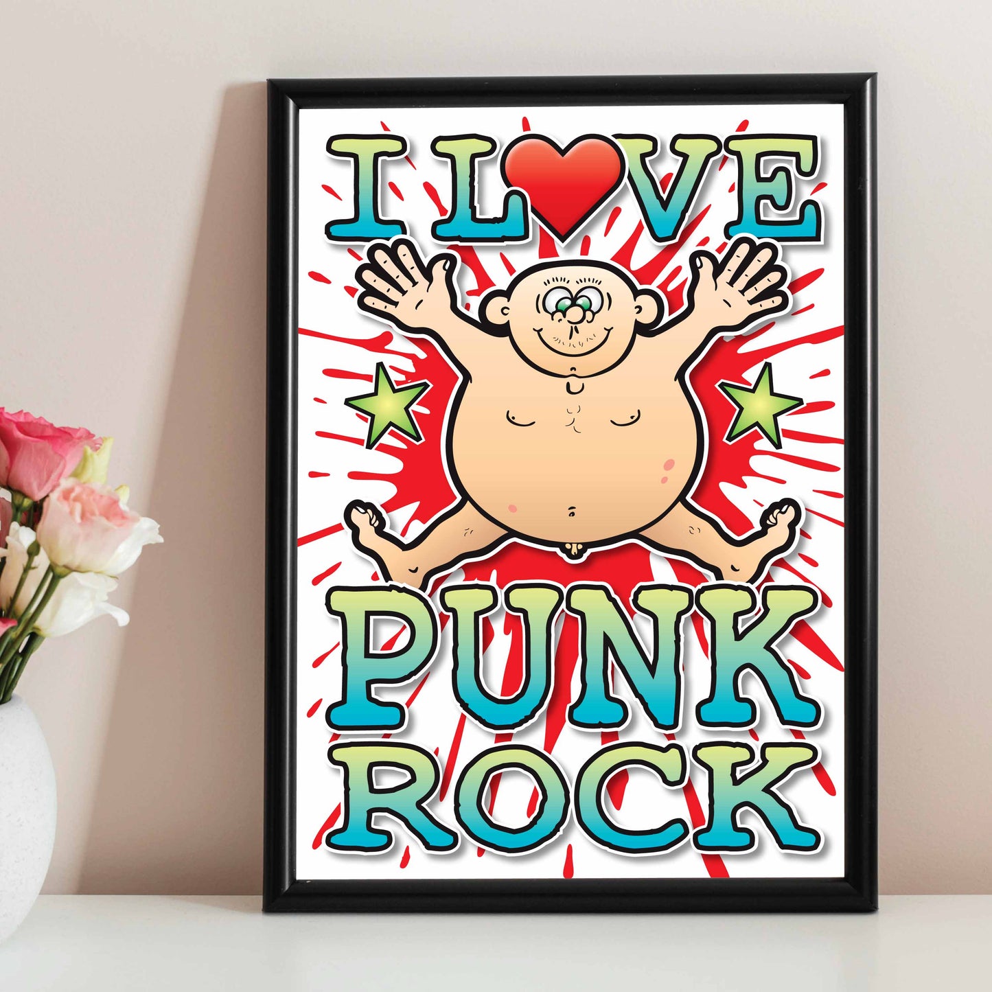 Punk Rock Art Print / Love Music Poster / Wall Décor / Rock Guru
