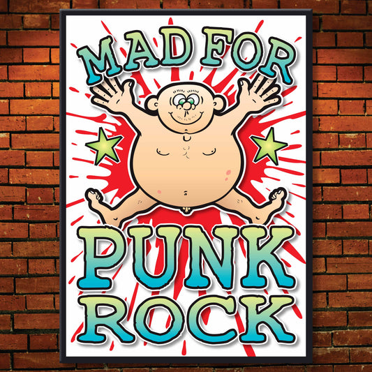 Punk Rock Art Print / Mad For Music Poster / Wall Décor