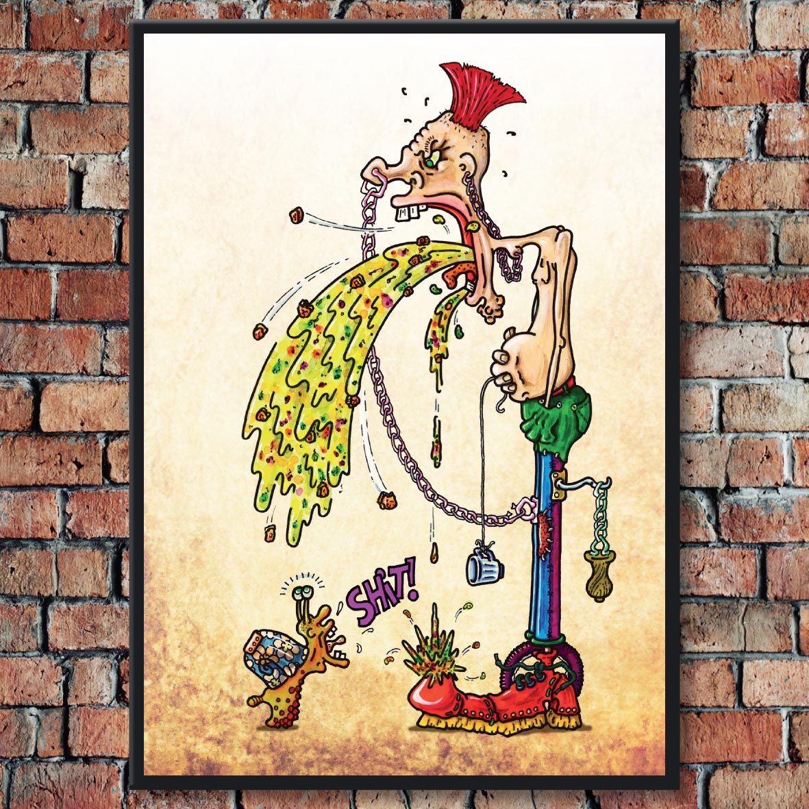 Punk & Snail Art Print