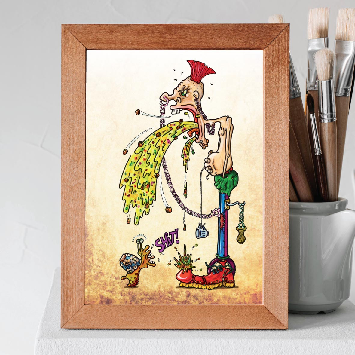 Punk & Snail Art Print