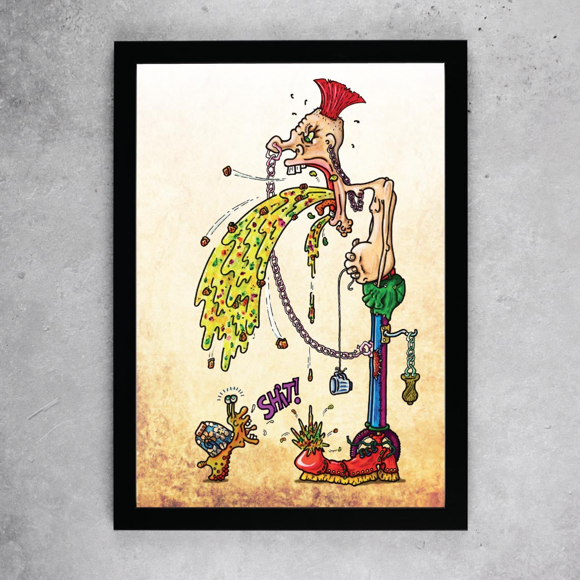 Punk & Snail Art Print