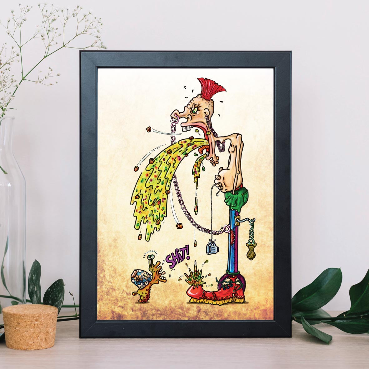 Punk & Snail Art Print