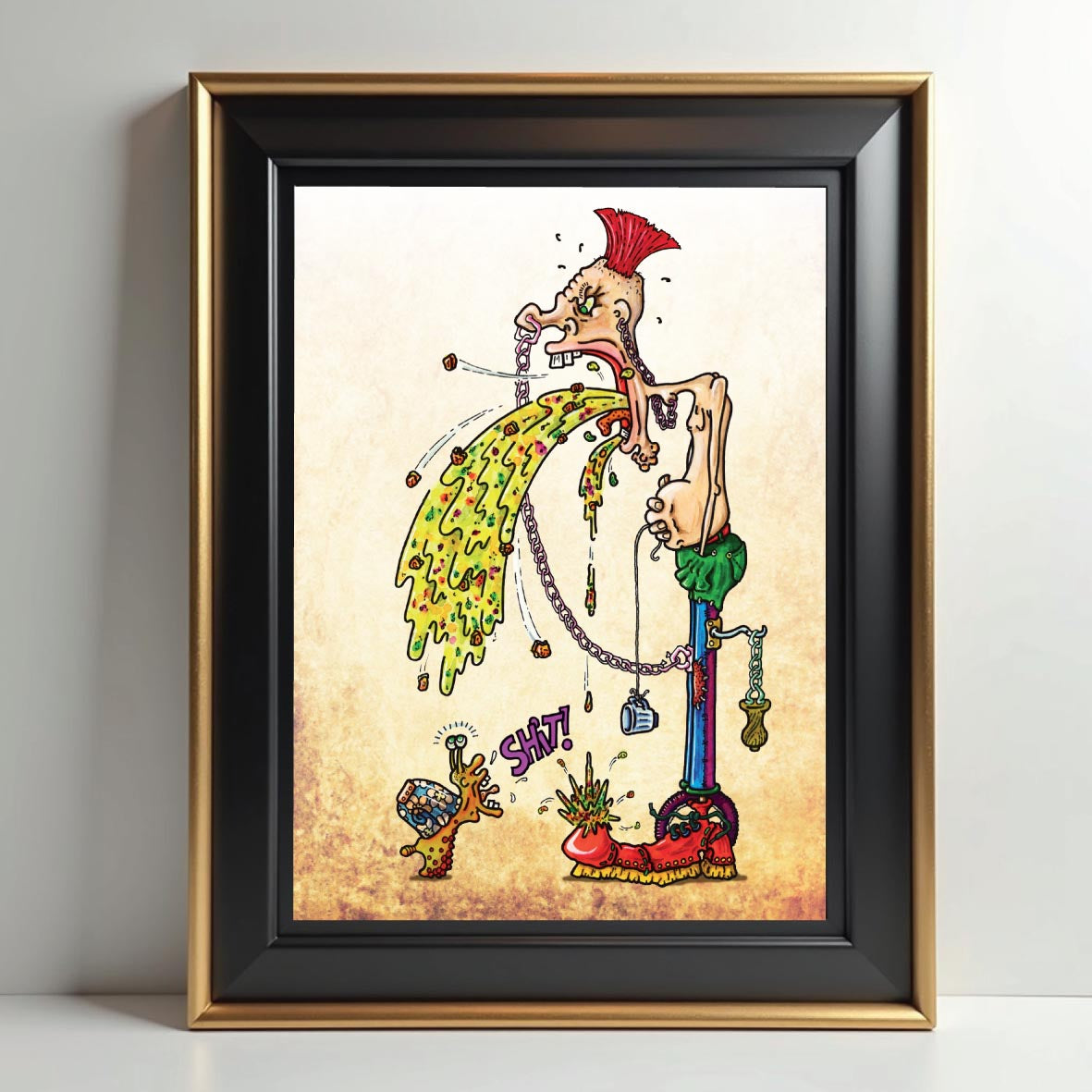 Punk & Snail Art Print