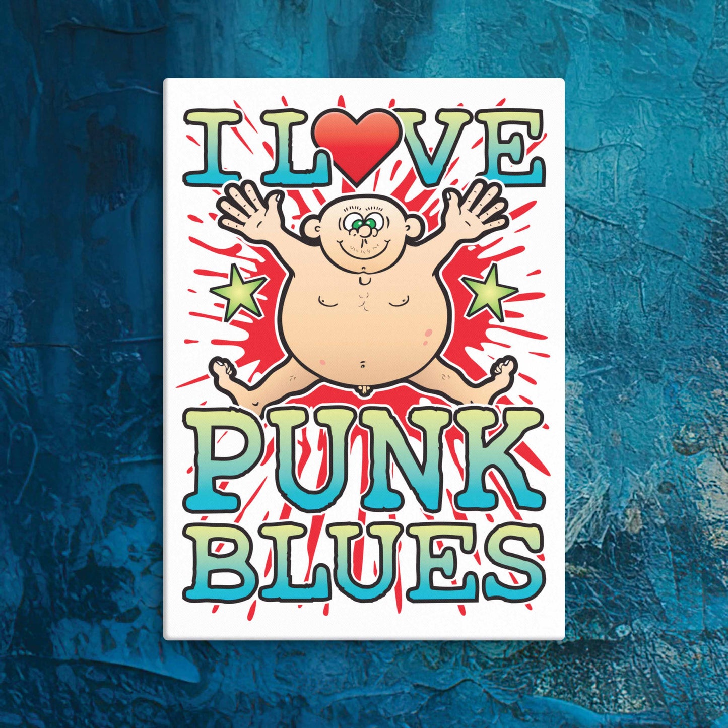 Punk Blues Canvas Print 30x40cm