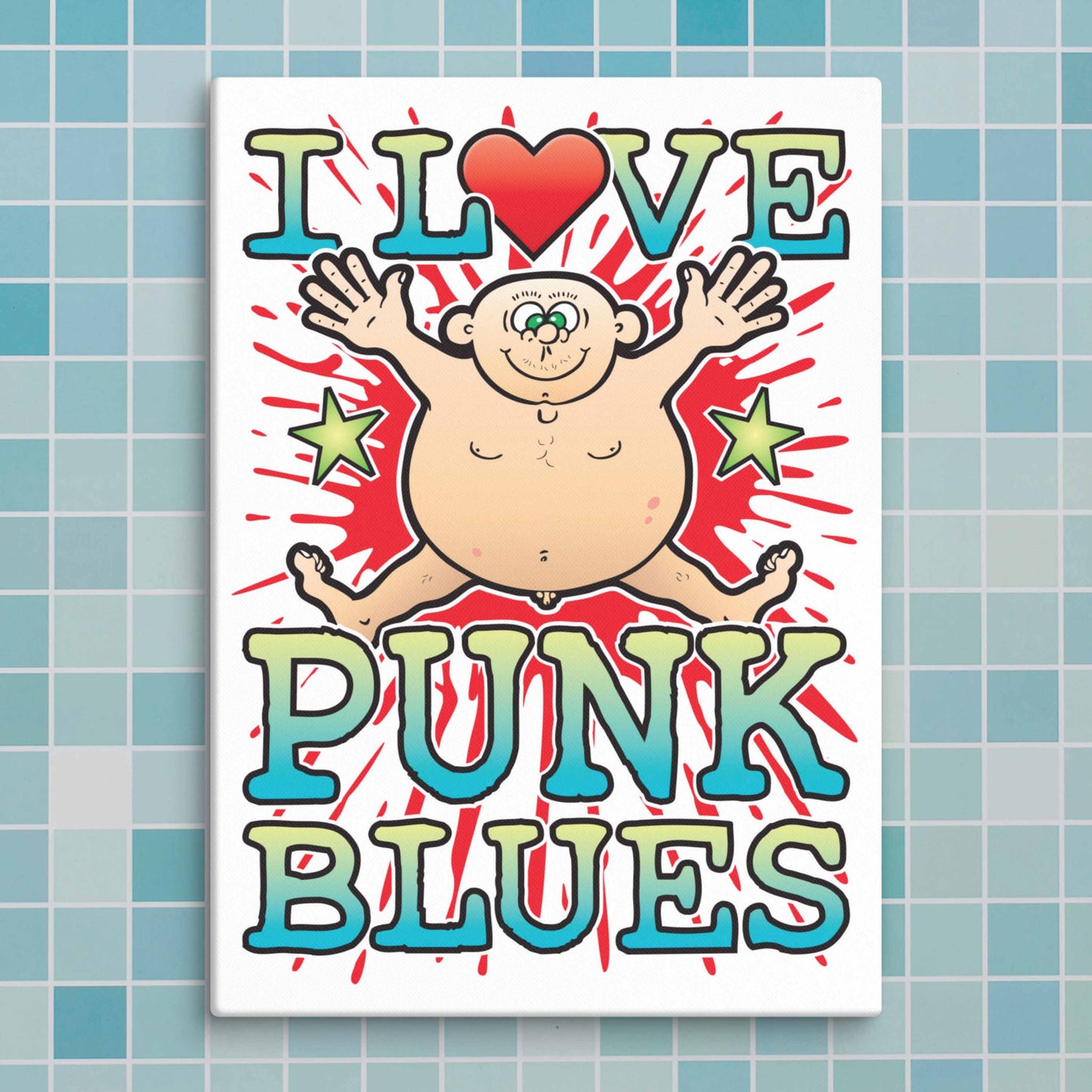 Punk Blues Canvas Print 30x40cm
